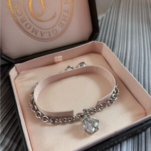 Juicy Couture Silver Bracelet with Heart Charm